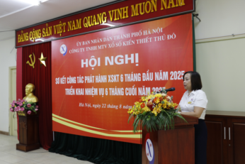 CÔNG TY TNHH MỘT THÀNH VIÊN XỔ SỐ KIẾN THIẾT THỦ ĐÔ TỔ CHỨC HỘI NGHỊ SƠ KẾT CÔNG TÁC PHÁT HÀNH XSKT 6 THÁNG ĐẦU NĂM 2025