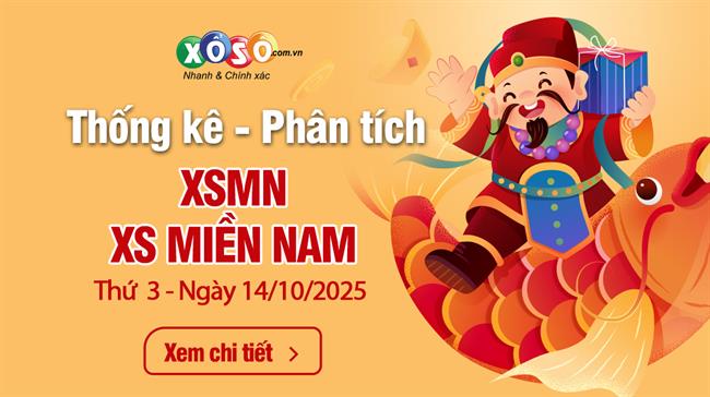 Thống Kê XSMN 14/10/2025 - Dữ Liệu Xổ Số Miền Nam Thứ 3 ngày 14/10