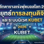 เจาะลึกตารางแข่งฟุตบอลโลก 2026: กลยุทธ์การลงทุนดิจิทัลและระบบนิเวศ KUBET
